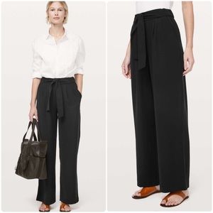COPY - Lululemon Noir black pants stretch waist tie waist